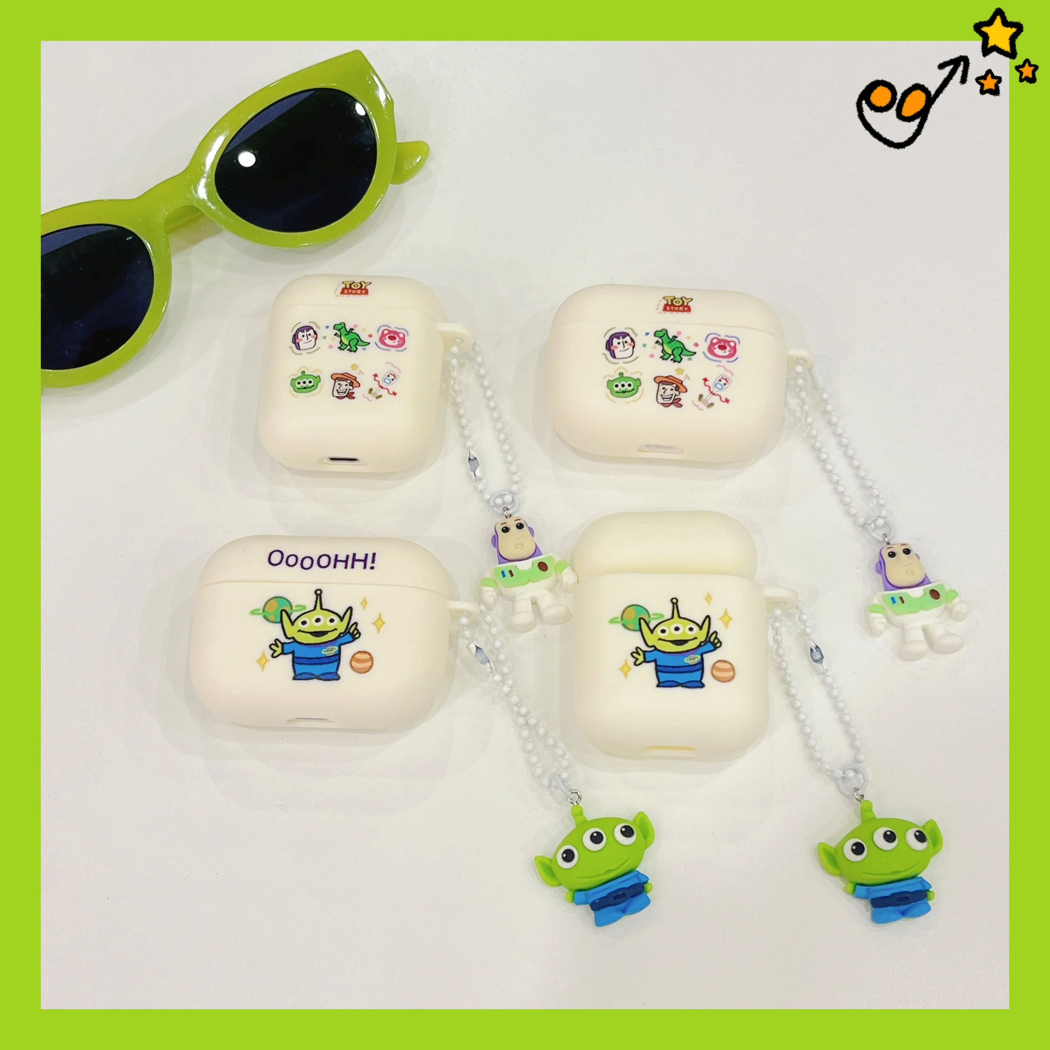

Disney Buzz Aliens Cute Earphone Cases For Apple AirPods Pro 2 Toy Story Bluetooth Box Funda For Air Pods 1 2 Pro 3rd Soft Cover
