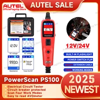 2025 Newest Autel PowerScan PS100 Electrical System Diagnosis Tool Circuit AVOmeter Tester With Flashlight Four Work Modes 1