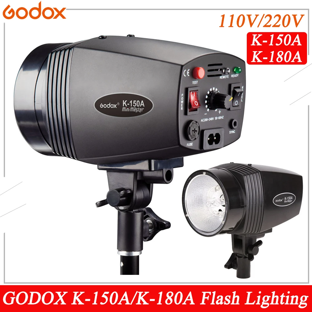 GODOX K-150A K150A K180A K-180A 180WS 150Ws Portable Mini Master Studio Flash Lighting Photo Gallery Mini Flash 110 v/220 v