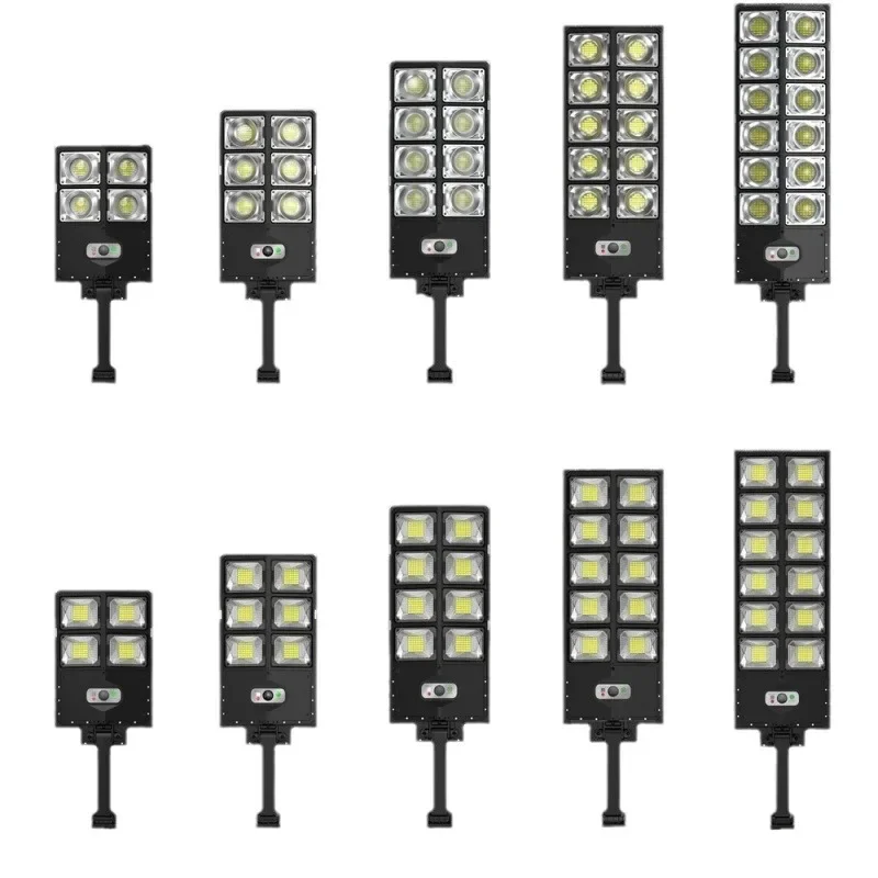Newest 4/6/8/10/12Head Powerful Outdoor Solar Lights 504 LED Garden Lamp Solar Panel Lamps Waterproof Motion Sensor Street Light 6