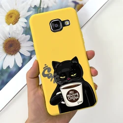 Cute Cartoon Soft Silicone Phone Case - Back Cover Bumper in Vibrant Design for Galaxy A5 2017 (Yellow 1787)