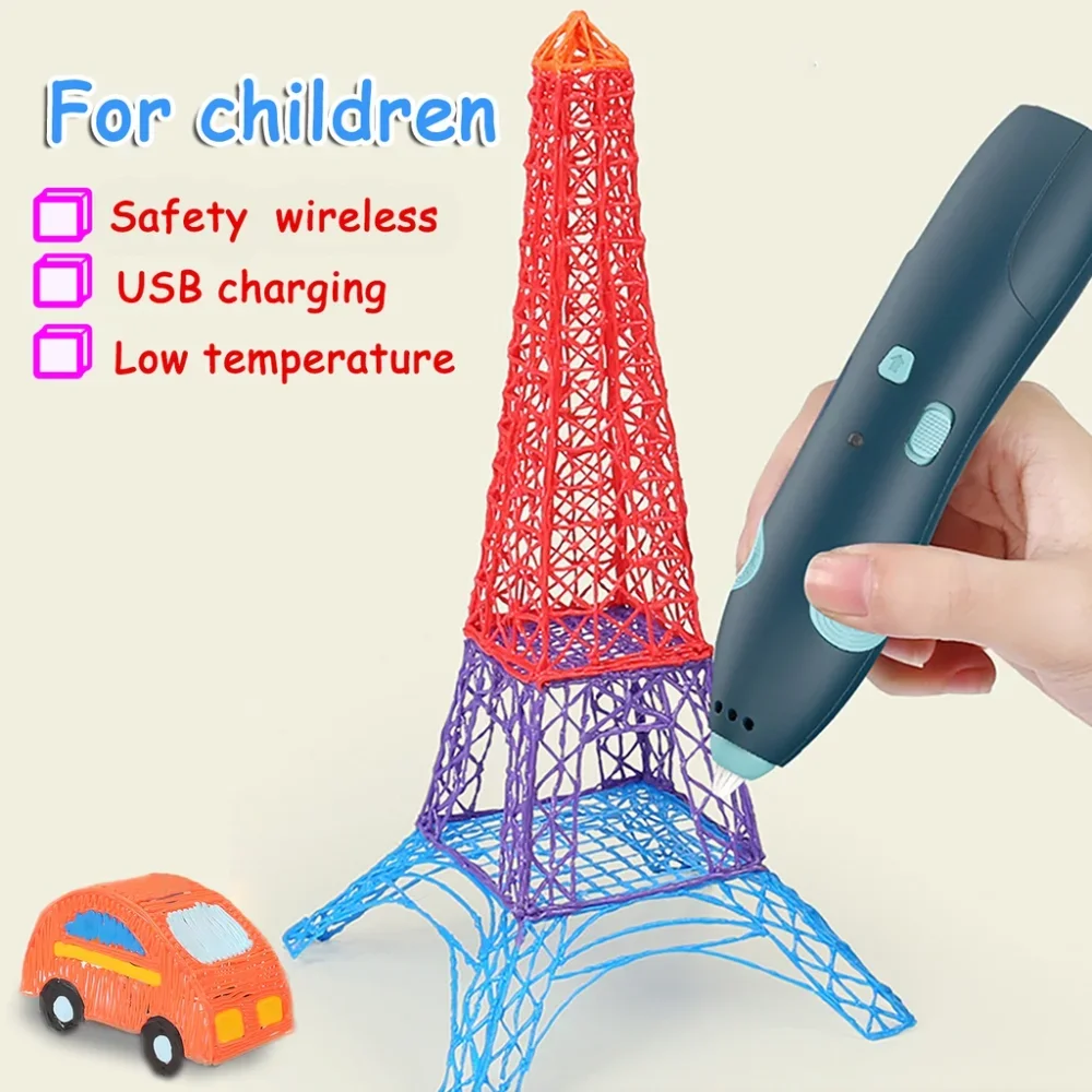 

Gift! 3D Printing Pen for Kids Wireless Low Temperature PCL Doodle Arts Craft Drawing Graffiti Education Toy New Hot Sale 2024