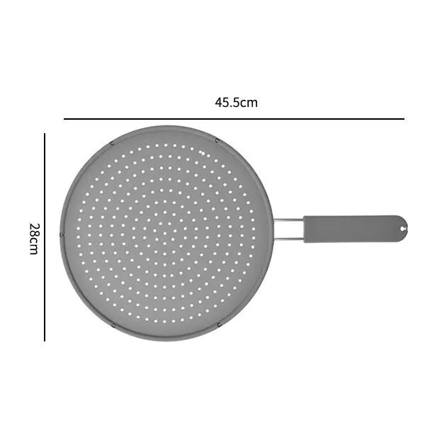 Silicone Baffle with Handle Splash Proof Baffle Oil And Heat Proof Baffle Drainage Plate Cover Kitchen Cooking Tools