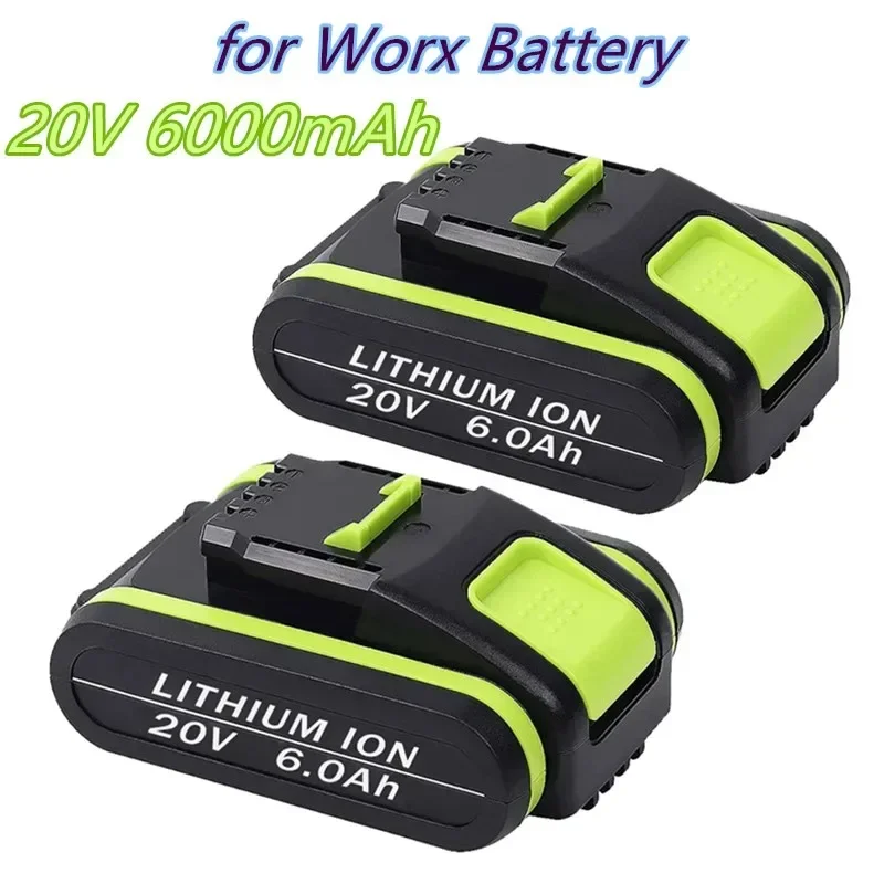 

2023 New 20V 6000mAh Power Tools Rechargeable Replacement Battery Lithium for Worx WA3551 WA3553 WX390 WX176 WX178 WX386 WX678