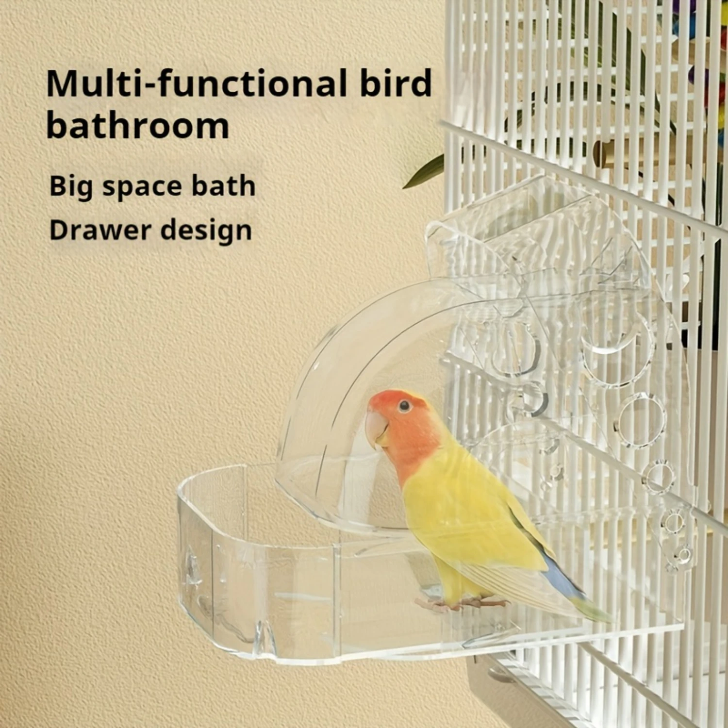 Box Large Space for Parakeets and Cockatiels Pet shedding brush Knife Dog accessories Cat brush Grooming