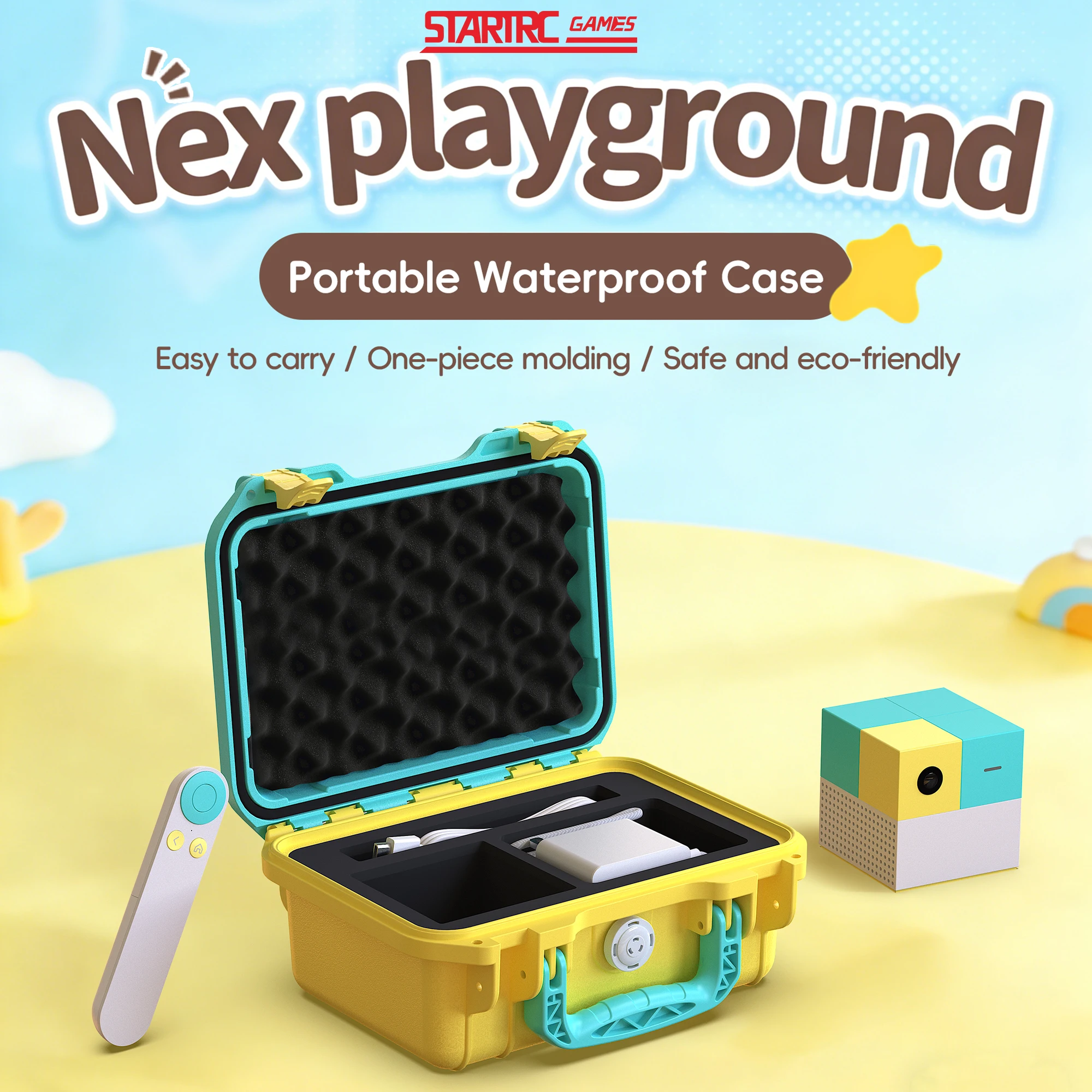 Nex Playground 게임 시스템용 방수 하드 운반 케이스 야외 보호 보관 상자 충격 방지 및 낙하 방지