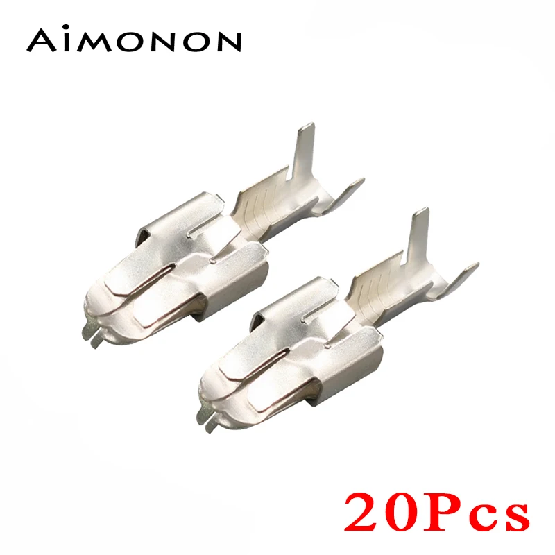 

20 Pcs 927839-1 AMP Tyco 6.3mm Brass Female Crimp Fuse Box Terminal Auto Wire Connector Pins G215 for VW BMW Audi Honda