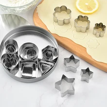 

Stainless Steel Cake Mold Set Biscuit Mold Cookie Chocolate Cake Baking Set DIY Flower Kitchen Tool Baking Accessories