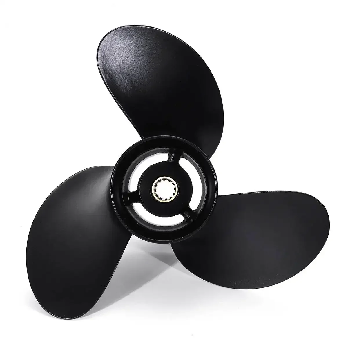 

For Tohatsu/Nissan/Mercury 8-9.8HP 3B2-64515-0 8.5 x 7.5 Outboard Propeller Aluminum Alloy Black 12 Spline Tooth 3 Blades