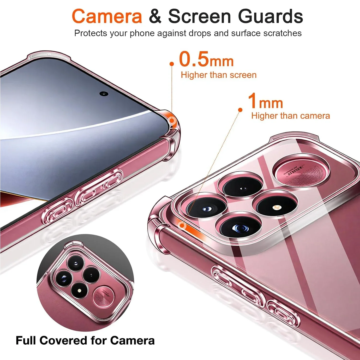 Flexible Shockproof TPU Case - Clear Protective Cover