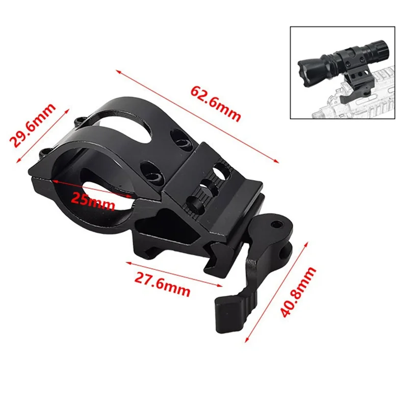 25mm Scope Mounts Flashlight Torch Mounts 20mm Standard Picatinny/Weaver Rail