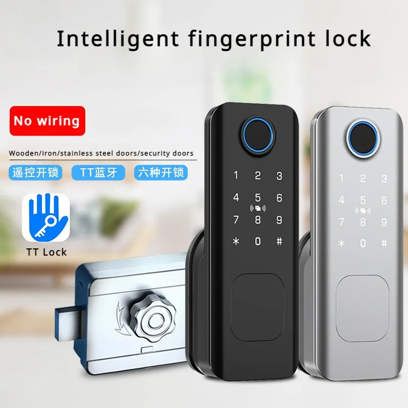 TTLock-Serrure biométrique intelligente d'extérieur, étanche, avec application, empreintes digitales, avec télécommande électronique