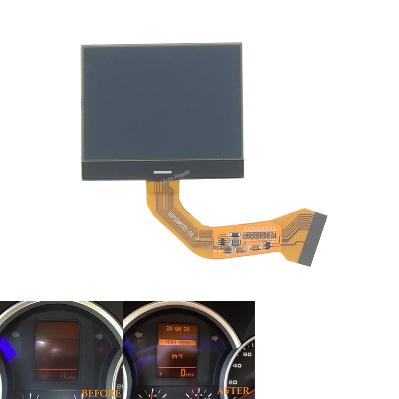 LCD Display Dashboard Monochrome LCD Screen for VW Touareg V6 Porsche Cayenne Cayenne S Pixel Repair