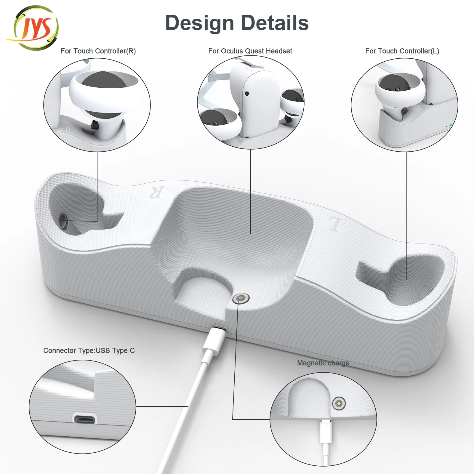 Magnetic Charging Base for Oculus Quest 2 VR Headset Glasses Touch Controller Handle Fast Charger for Oculus Quest 2 Accessories