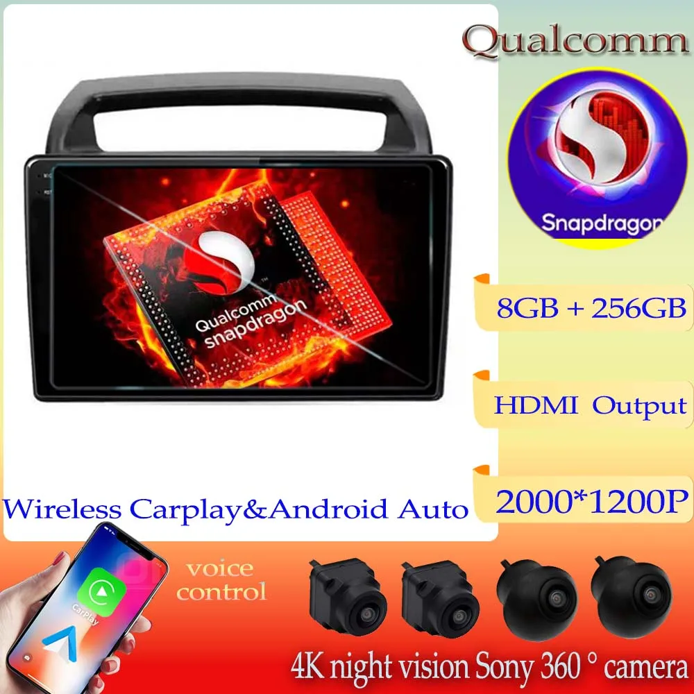 

Android13 Qualcomm Snapdragon Head Unit Car Radio For Kia Carnival VQ 2006 - 2014 GPS Navigation NO 2DIN BT Multimedia Player BT