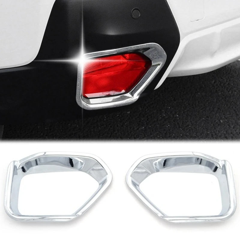 Chrome Rear Fog Light Lamp Cover Foglight Bumper Trim Molding Accessories for Subaru XV Crosstrek