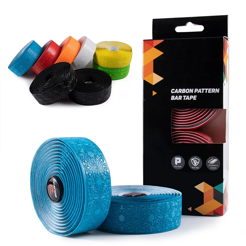 JIBOO 1 pair Road Bike Handle Bar Tape Stretch EVA Non-slip PU Comfortable Bicycle Speed Handlebar Tape Cycling Accessories