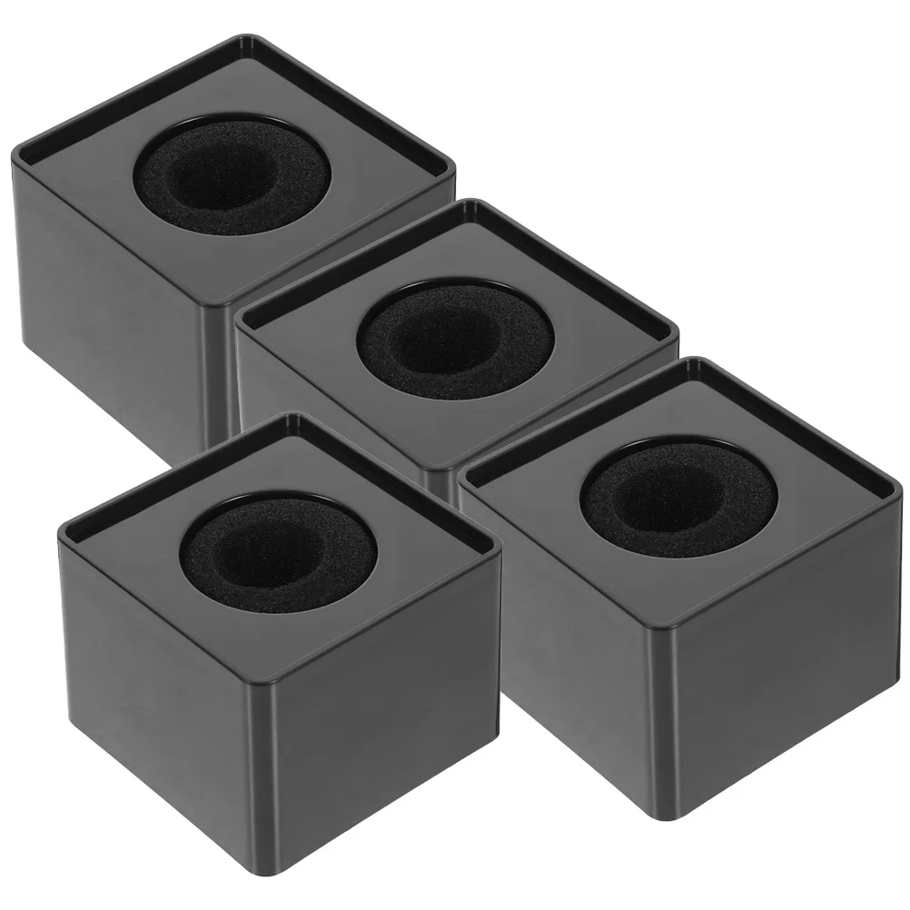 

4 Pcs Microphone Label Mini Flag Station Logo Cube The Sign Clothing Interview Stand Wireless Abs Isolation