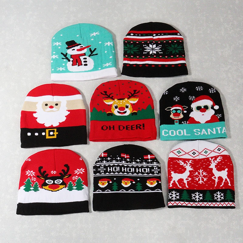 

Креативная теплая шапка Рождественский Снеговик Лось зимняя теплая цветная вязаная шапка Рождественский подарок на Новый год рождественское оформление