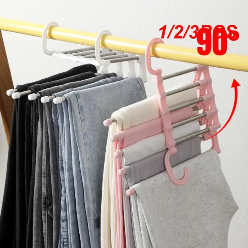 

1/2/3PCS In 1 Stainless Steel Pants Folding Storage Rack Trousers Hanger