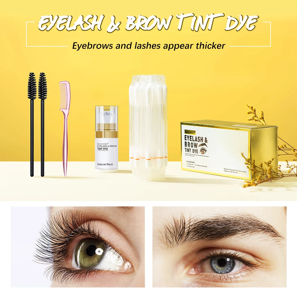 Tinting Gel Kit for Lash and Brow Enhancement with Cleaning Tools