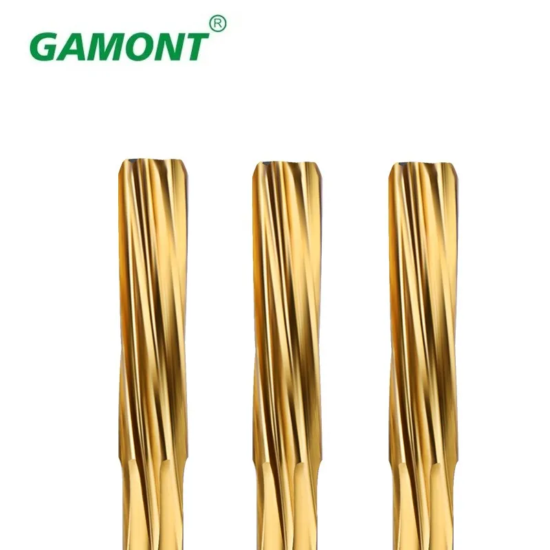 GAMONT HSS-CO Helical Reamer Cobalt Titanium Plated Stainless Steel Special Straight Shank Reamer 3-20 Decimal Point Reamer 2