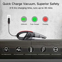 AUDEW 120W 4000pa Handheld Home Vacuum Cleaner HEPA Filter Mini Portable Rechargeable Cordless Wet Dry Use 2200mAh 2