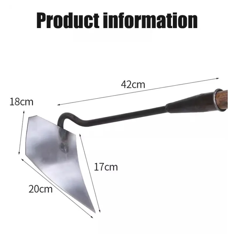 Thickened manganese steel triangular hoe