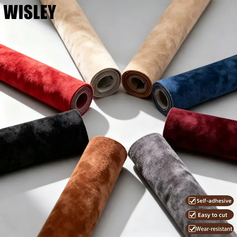 스웨이드 자가 접착 패치, 자동차 내부 개조 도어 패널 작업대 DIY 용품용 자가 접착 스웨이드 천