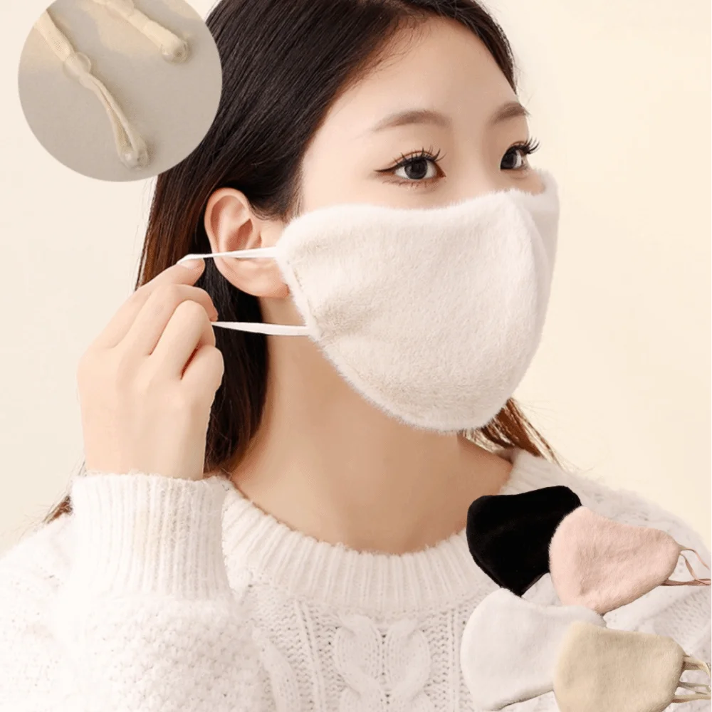 New Winter Warm Face Mask Thickened Fleece Lined Sunscreen Cycling Mask Breathable Cold-resistant 3D Mask Outdoor