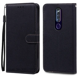 Elegant Soft Silicone Wallet Flip Leather Phone Cover for OPPO F11 Pro (Black)
