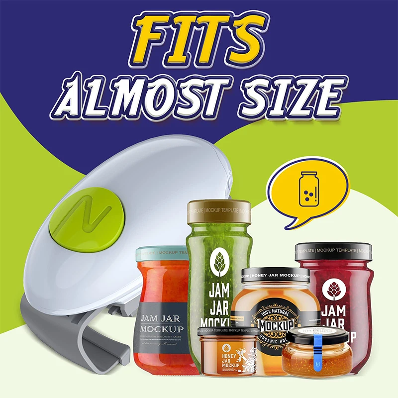 Electric Bottle Opener Binaural Can Jar Tin Opener One-button Automatic Bottle Cap Opening Easy for Home Use Kitchen Gadgets