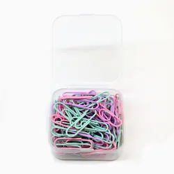Colorful Stainless Steel Paper Clips - Large, 160 - Piece Set for Office Organization and Bookmarking (100pcs)