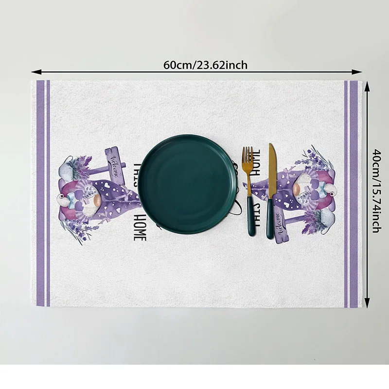 6-pack Valentine's Day lavender napkins 40 * 60cm flat and stain resistant for dining and kitchen use