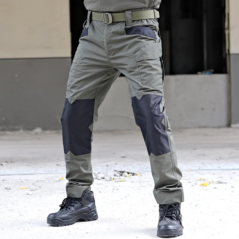 KEFITEVD Pantalon de Combat pour Homme Cargo Pantalon de Travail