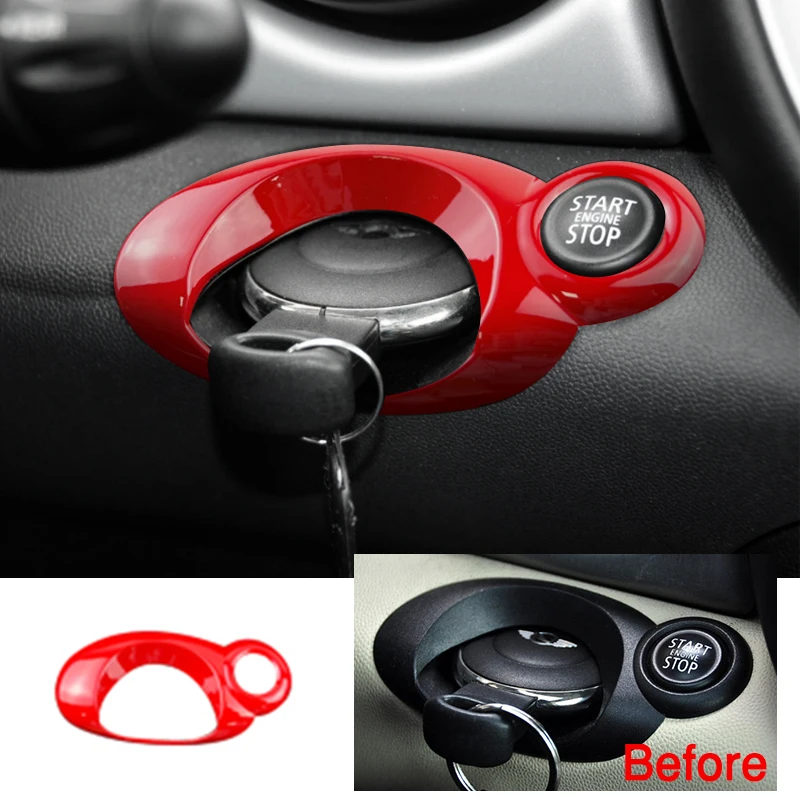 Car Interior Trim Cover Red ABS Sticker Modification Parts For BMW MINI ONE  Cooper S R55 R56 R57 R58 R59 R60 R61 Car Accessories