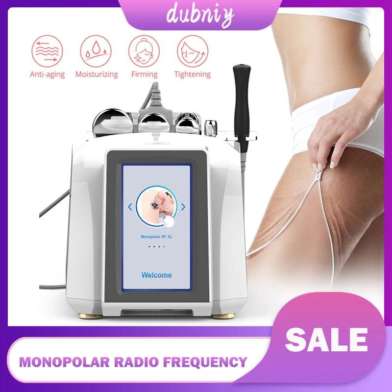 Portable Monopolar Radio Frequency Skin Tightening RF Face Lift Treatment Wrinkle Remove 4 Tips Beauty Device