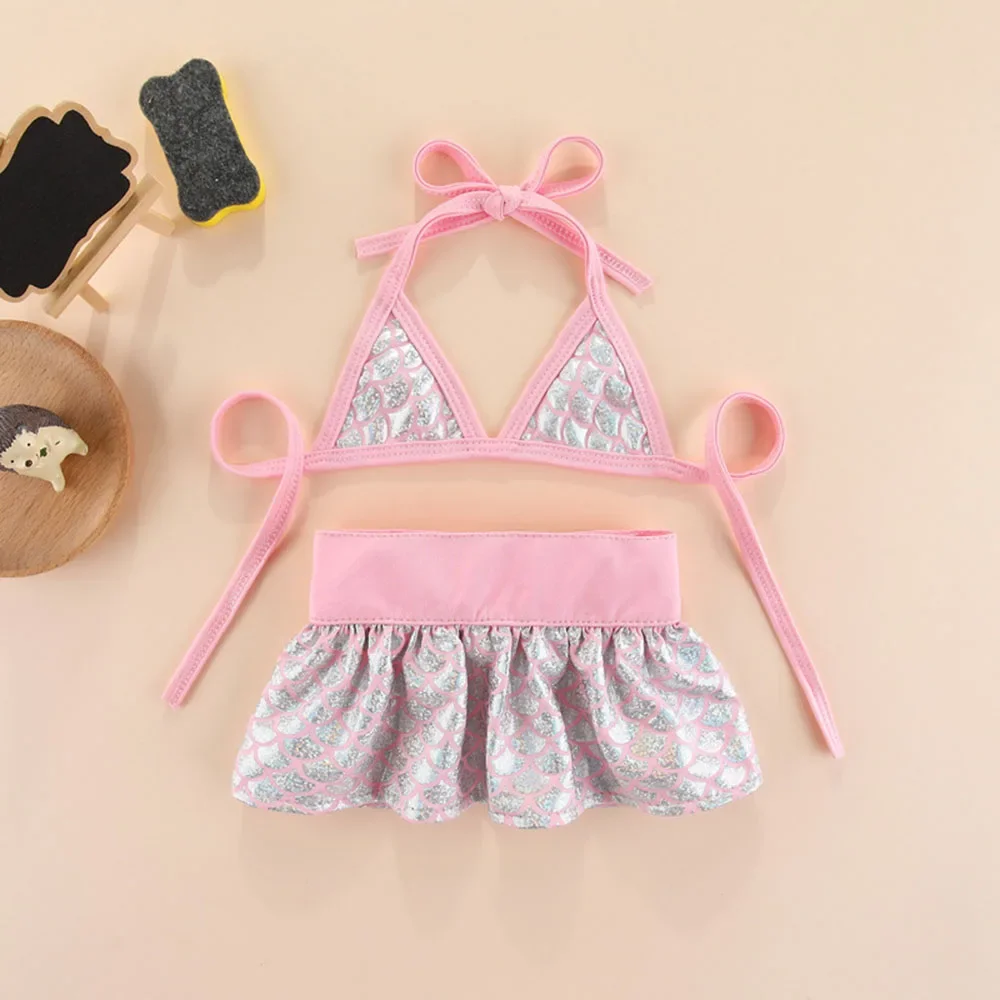 Cute Pet Summer Dress Set for Small Dogs Mermaid Dog Costume Girls Puppy Bikini Swimsuit for Yorkshire Terrier Dog Skirt Summer