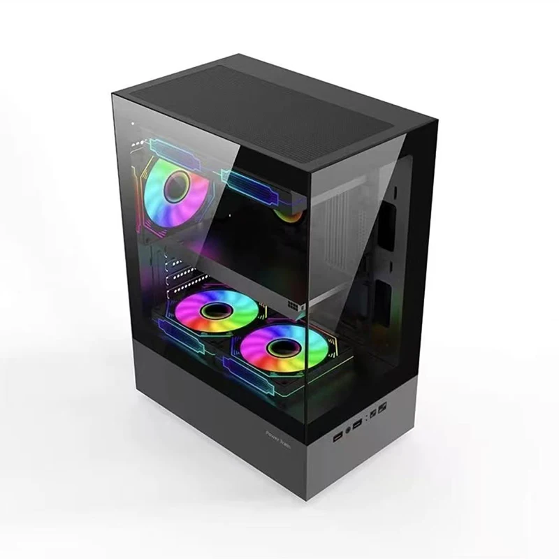 Power Train Illusory Mirror Black/White MATX Sea View Room Case 240 Water Cooled Cooling Desktop Assembled Computer Case