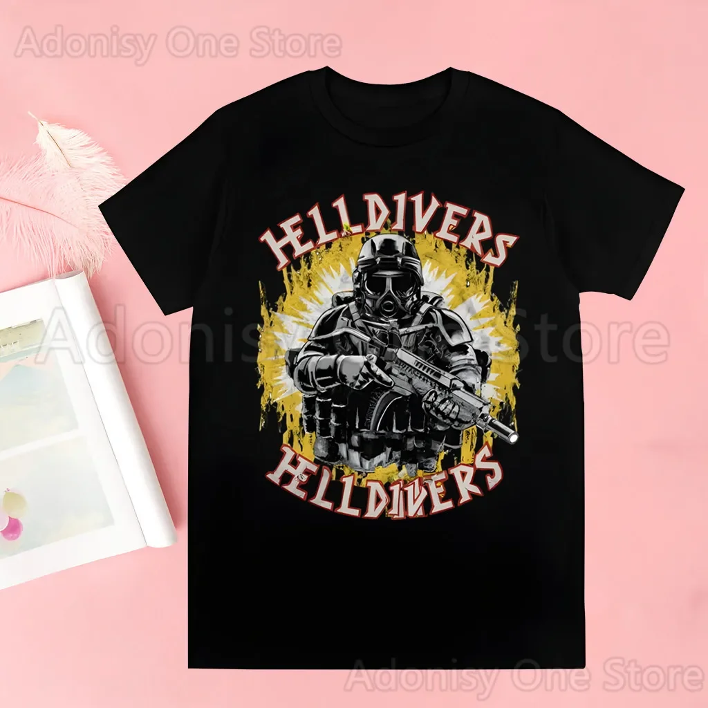 

Helldivers Women Summer Short Sleeve Fashion Print Lady T-shirts Top T Shirt Ladies Graphic Female Tee T-Shirt