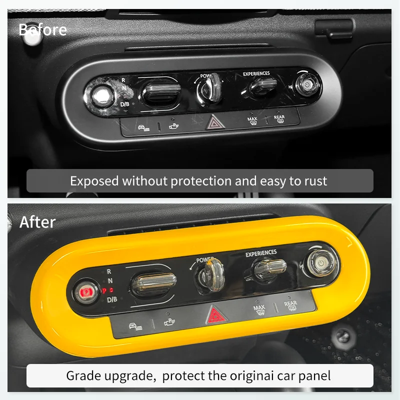 미니 쿠퍼 E/SE J01 EV J05 U25 F65 F66 F67 Countryman 2024 2025 자동차 중앙 제어 버튼 프레임 커버 스티커 액세서리