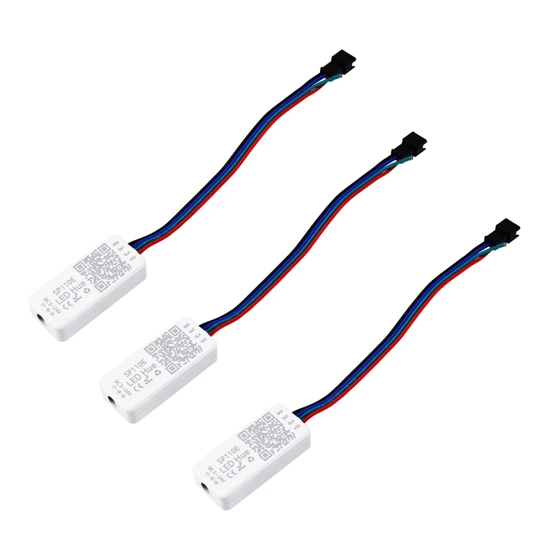 

3X WS2812B SK6812RGB SK6812RGBW Bluetooth SP110E мини-контроллер, поддержка всех светодиодных полос/модуля фотоэлементов/панели/струны