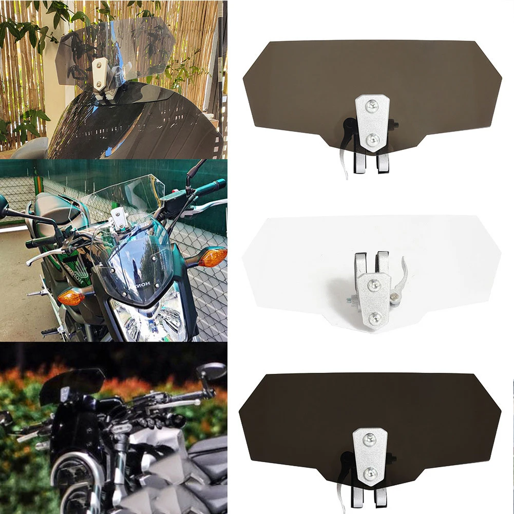 

Motorcycle Windshield Extension Heightened Adjustable Windscreen Deflector Extension Spoiler Universal Accessories