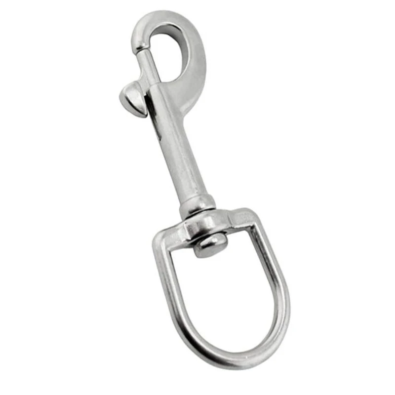 Boat 92mm 316 Stainless Steel Single Way Swivel Shackle Eye Bolt Snap Hook Pet Diving Climbing Marine Rigging Hardware