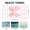 Personalized Big Bow Name Beach Towels For Kids Girls Trip Customize Pool Party Bath Towel With Name Graduation Birthday Gift 5