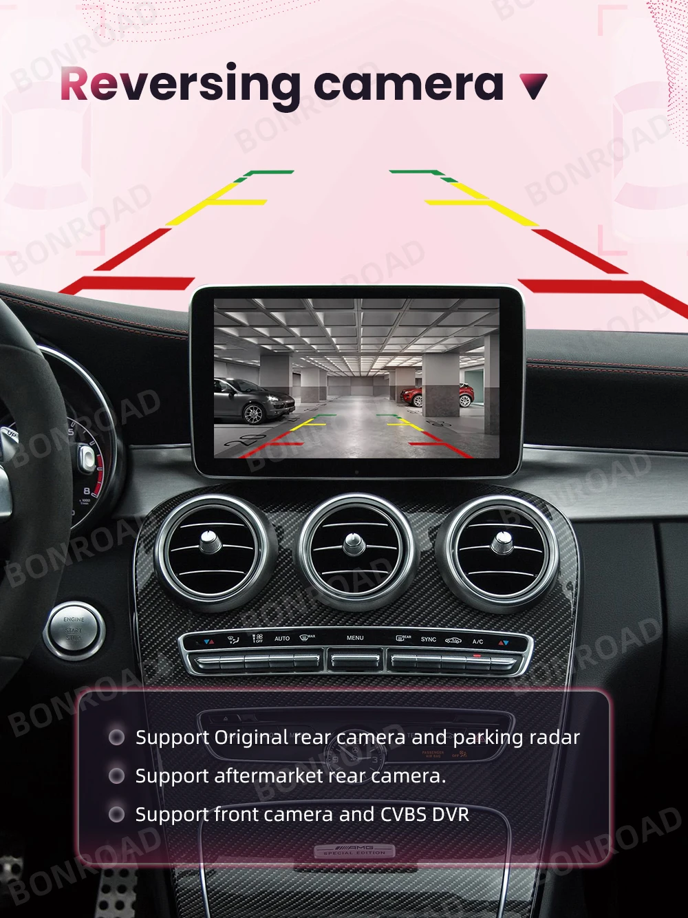 Bonroad drahtloser carplay adapter android auto modul für mercedes benz c glc w205 a cla gla b e gle cls bluetooth navigation – Detail 8