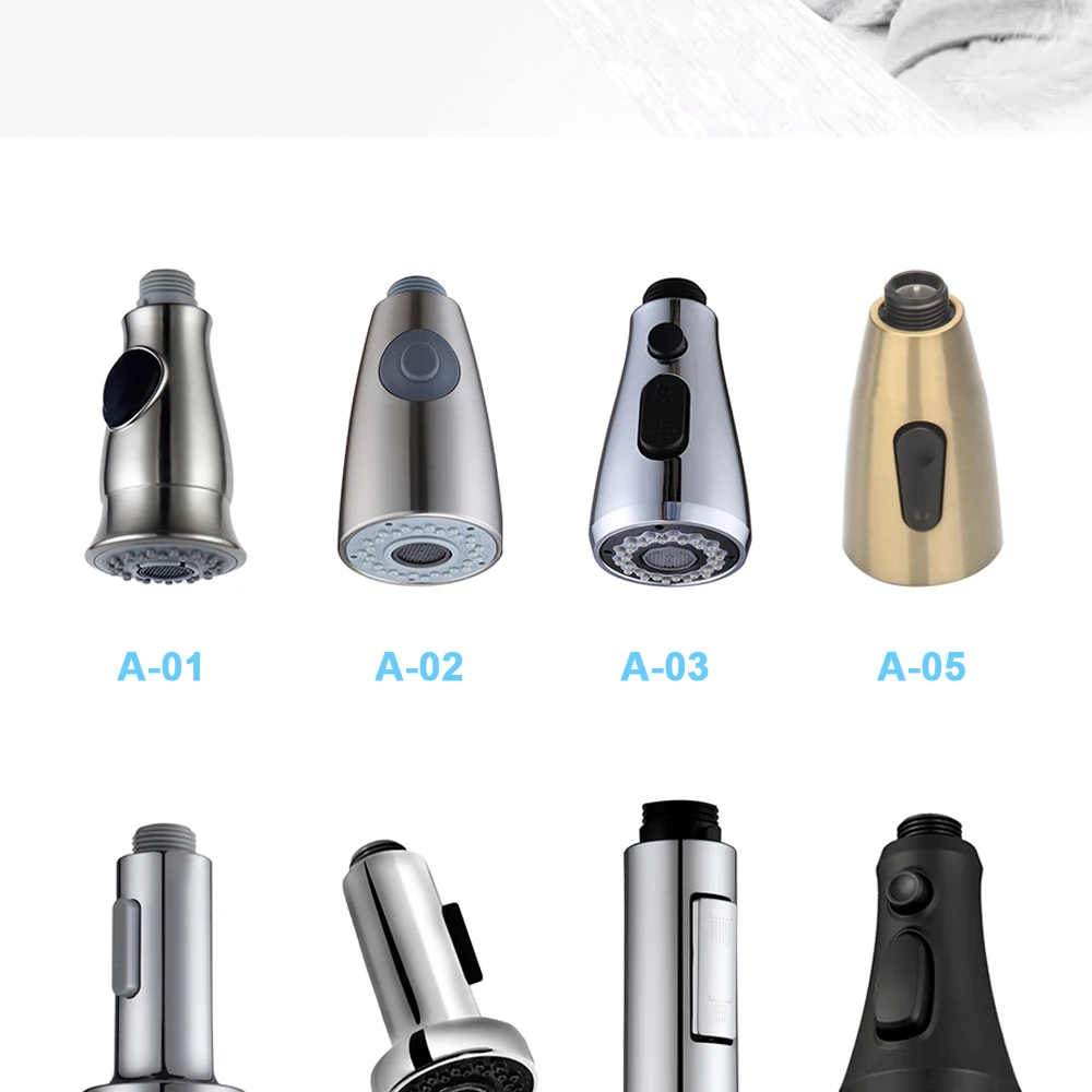 Description Picture 5 of itemG1/2 Kitchen Faucet Head Pull Out Shower Nozzle Sprayer Bathroom Sink Tap Replacement Accessory Black Silver Golden Head Aerator