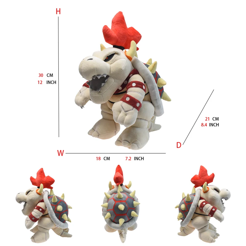 thumbnail image 1 of super Mario Bros Plush Toys Wonder Bowser Jr Meowser Lemmy Iggy Bowser Anime Stuffed Cartoon Peluche Dolls Kids Gifts, 1 of 5