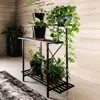 Sturdy 3 Tier Heavy Duty Plant Stand Indoor Outdoor Space Saving Carbon Steel Construction Plant Holder Easy Assembly 6