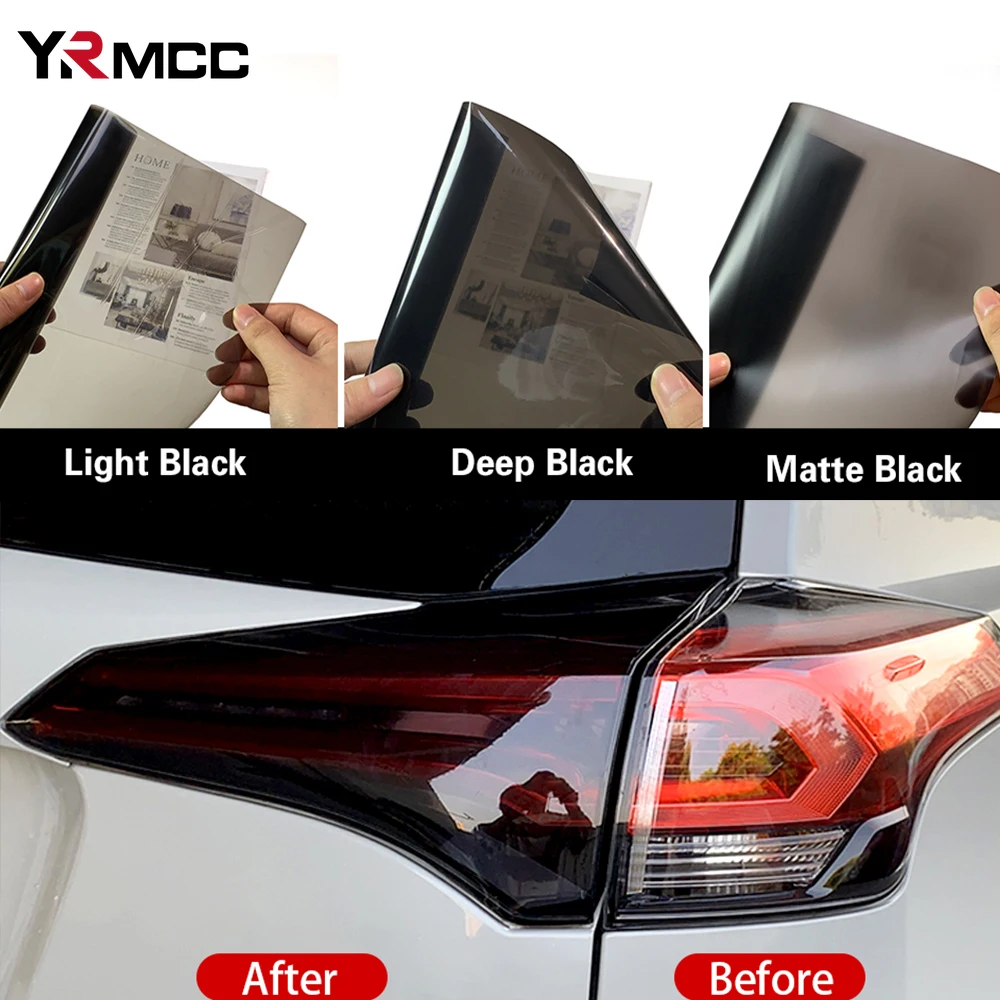 Car Headlight Tint Vinyl Warp Fog Taillight Waterproof Stickers